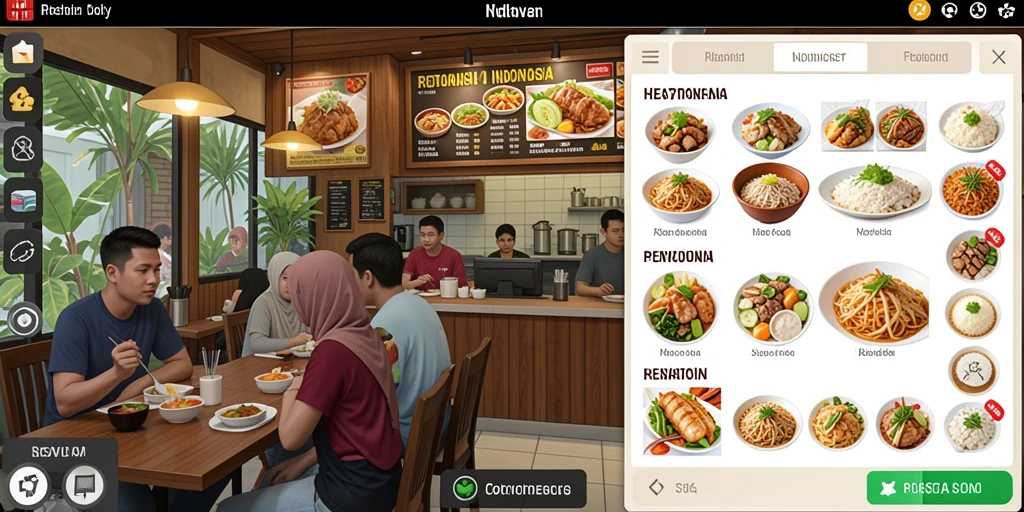 Tampilan menu utama yang menarik.