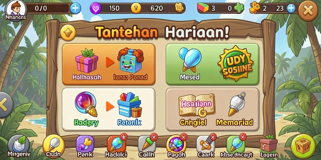Tampilan awal game IDNSERU yang menarik.