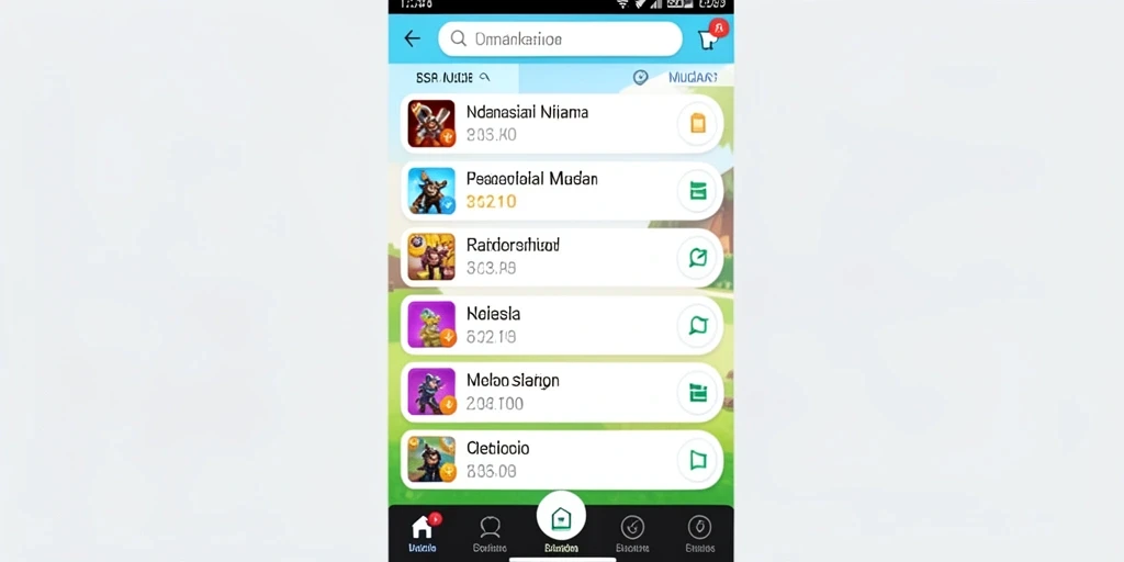 Tampilan menu utama yang menarik dengan berbagai pilihan.